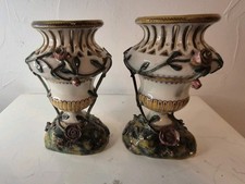 Paire pots-pourris faïence