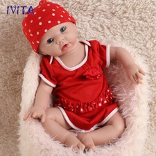 IVITA 19 inch Lovely Baby Girl Lifelike Full Silicone Reborn Baby Doll Gifts