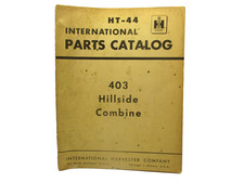 IH Parts Catalog Service Parts International Harvester HT-44  Hillside Combine