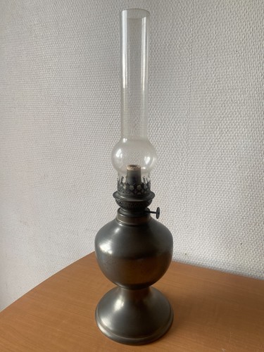 Lampe pétrole étain - pétrole,