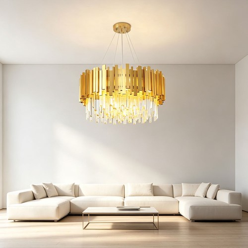 Lustre moderne led cristal - lustre,