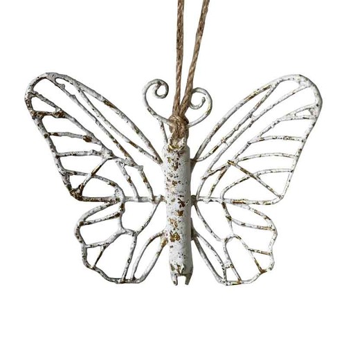 Suspension papillon blanc