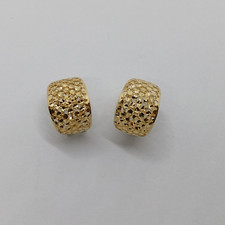 Boucles D'Oreilles Bouton Avec Clips en or Jaune 18KT 5,6 Grammes (7562)