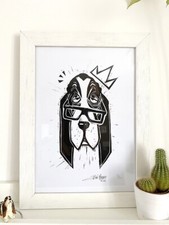 Linogravure - sa Majesté