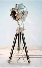 Studio Hollywood Spotlight Vintage Design Industrial Lamp With Wood Tripod