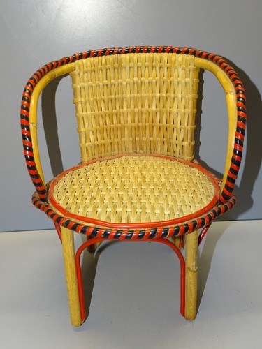 Joli fauteuil osier miniature - fauteuil,