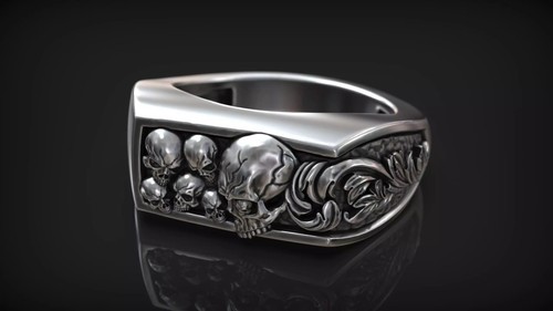 Bague homme motif - , baroque