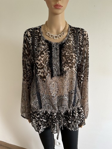Blouse imprimée transparente