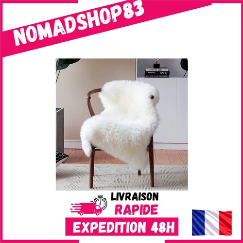 Tapis fausse fourrure blanc