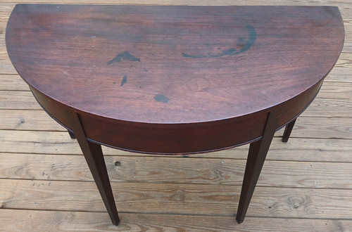 19th century demi lune console - century, demi-lune
