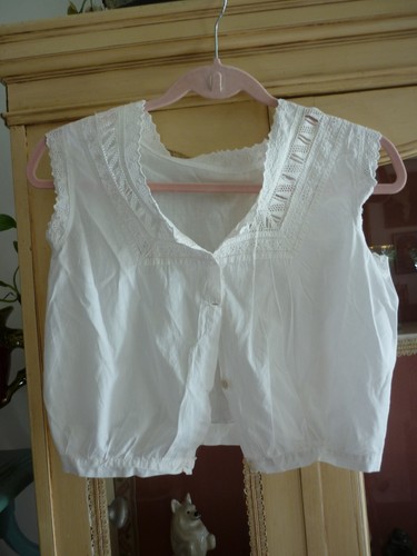 Corset ancien coton - coton, dentelle