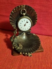 SUPERBE PORTE MONTRE A GOUSSET THEME MER COQUILLE ST JAQUES CRABE ART NOUVEAU