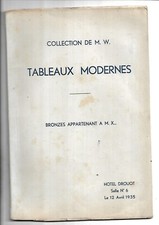 Year 1935. Catalogue. Auction. Drouot. Bronzes. Paintings. Paintings.