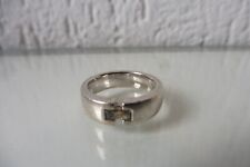 Bague Pierre Lang, Argentée Avec Pierre Taillée, Taille 56 (VII) !