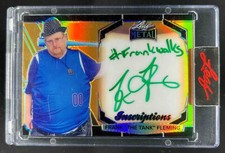 2024 Leaf Metal Inscriptions Frank The Tank Fleming Gold Green Ink auto #50/100