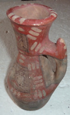 beautiful Berber/Kabyle terracotta pitcher painted with geometric shapes decor