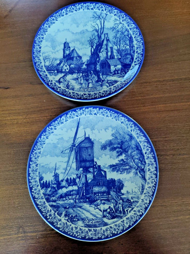 Delft blauw paire plats - blauw,