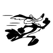 Sticker autocollant coyote qui