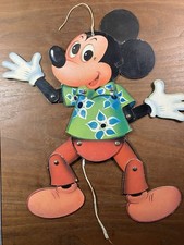 Mickey Mouse 1950 Rare Walt Disney Puppet Toy