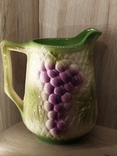  Pichet Broc en Barbotine  Céramique de Saint ST Clément Ancien.Decor Grappe .