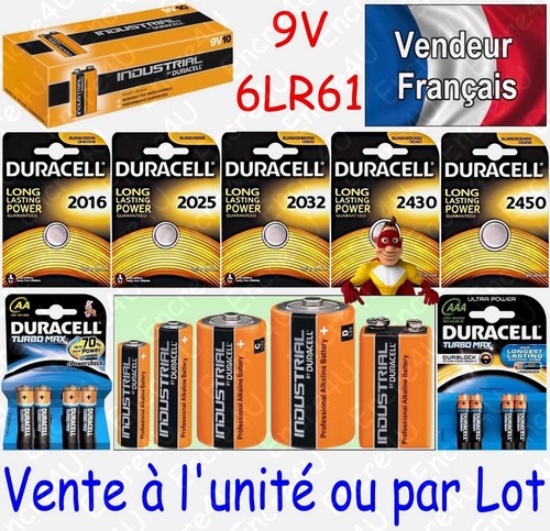 Piles 6lr61 duracell - piles, 9v