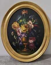 Impressionist Still Life Oil Painting With Flowers Composition Signed