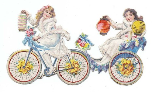 Decoupi ancien velo fleuri - decoupi,
