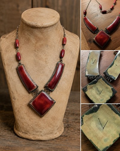 Collier 1950 céramique - collier,