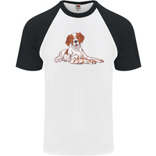 A Epagneul Breton Dog Mens S/S Baseball T-Shirt