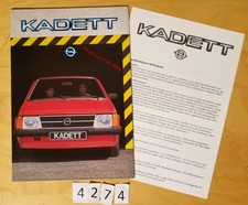 OPEL KADETT L GL BERLINA SR GT/E Prospectus + Technique Fr 36+6 pages 09/1983