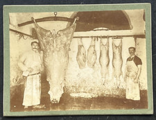 RARE ANTIQUE SNAPSHOT BUTCHER/QUARING/BUTCHER/SLAUGHTERHOUSE PHOTO N°2