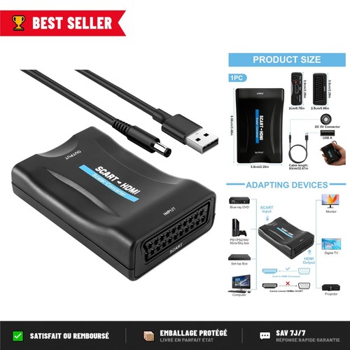 Adaptateur péritel vers hdmi - adaptateur,