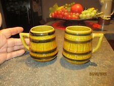 Paire de Chope a Bière Cidre Vin style TONNEAU Tasse Thé Café Sirop Jus de Fruit