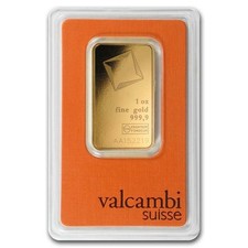 1 oz Gold Bar - Valcambi Suisse Sealed In Assay .9999 Fine