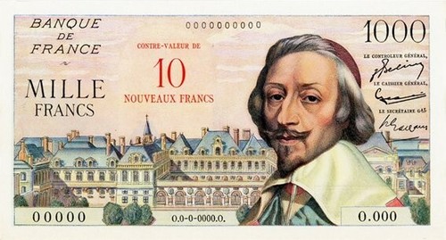 Sur 1000 francs - 10, nf