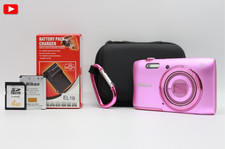 Nikon Coolpix S3600 Pink 20.1MP 8x zoom Compact Digital Camera From Japan N814