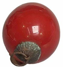 Antique KUGEL Red Glass Christmas Ball