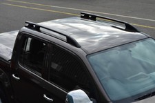 Aluminium Noir Côté Rails de Toit Barres Set Pour Volkswagen amarok (2010-21)