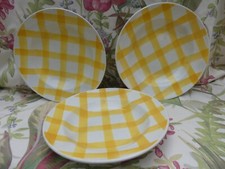 no Sarreguemines KILT yellow mill of wolves tablecloth 3 hollow plates 23cm dia