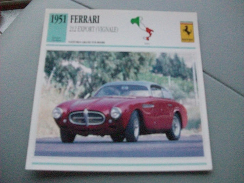 Carte fiche auto ferrari 212 - fiche,