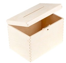 Wooden School & Hotel Voting Urn Envelope Box