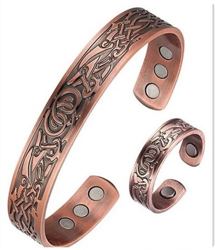 Bracelet cuivre bague - en, +