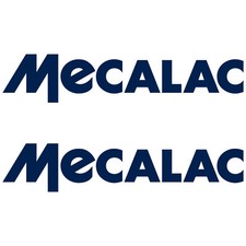 2 x MECALAC 48cm x 9,6cm autocollant sticker pelle