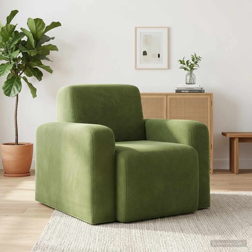 Fauteuil velours - fauteuil, en