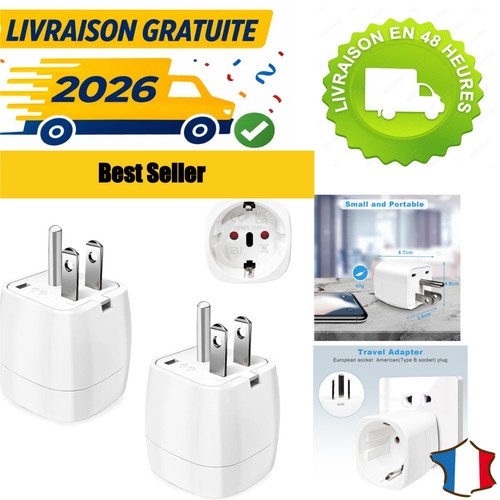 Adaptateur voyage prise usa - prise,