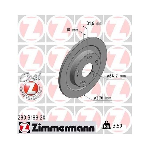 Disque frein zimmermann - disque,