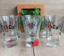 Lot 6 verres Martini dépareillés