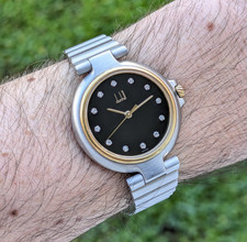 Montre Dunhill acier quartz millenium diamond - Pile neuve - En boite !