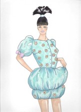 DESSIN DE MODE    AQUARELLE CHRISTY HOBART