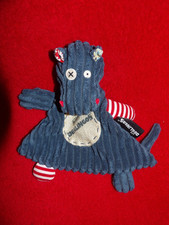 Doudou Plat Hippopotame  Bleu Marine DEGLINGOS